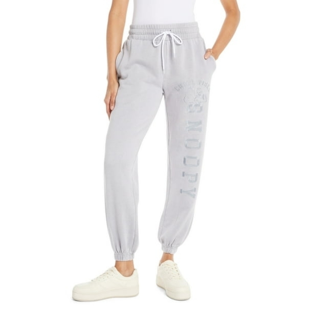 Peanuts Snoopy Chill Vibes Graphic Gray Joggers in XXXL NWT